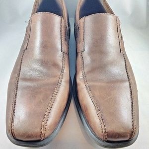 Florsheim Brown Leather Slip on Loafers